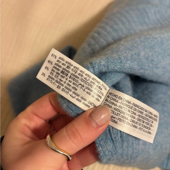 Zara Soft Blue Women's Cardigan - Picture 4 of 4